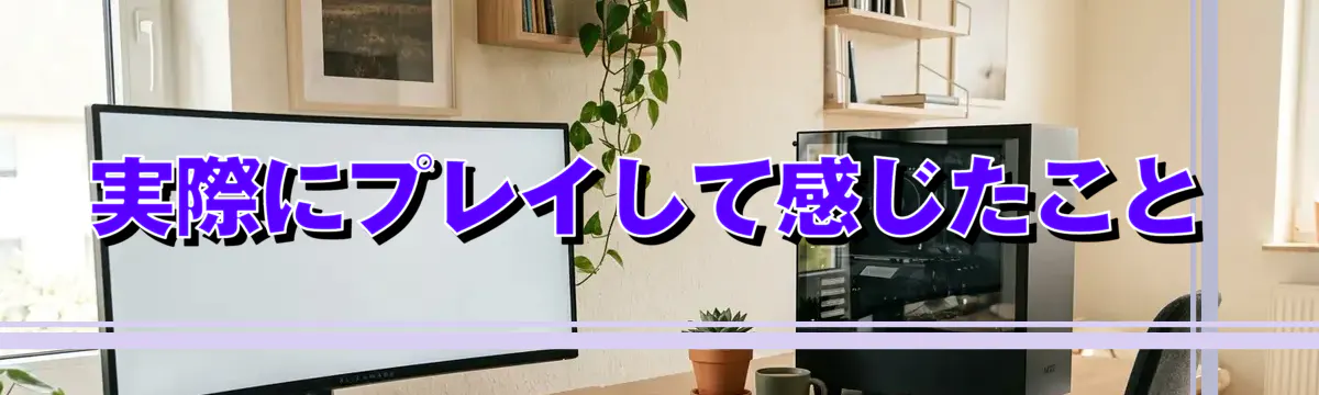 実際にプレイして感じたこと