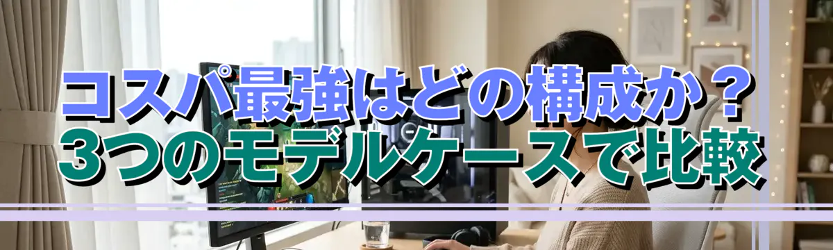 コスパ最強はどの構成か? 3つのモデルケースで比較