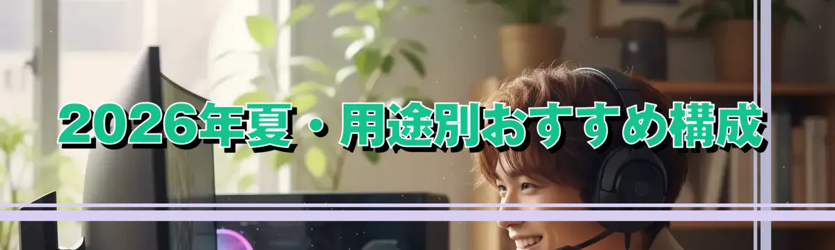 2026年夏・用途別おすすめ構成