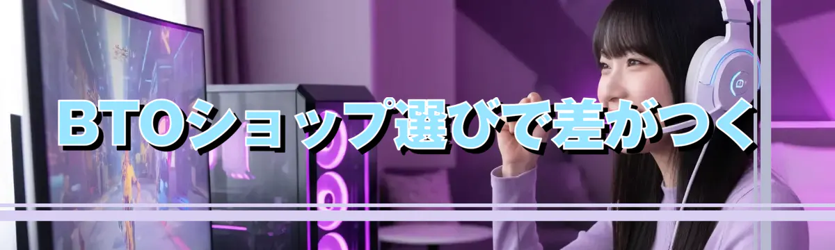 BTOショップ選びで差がつく