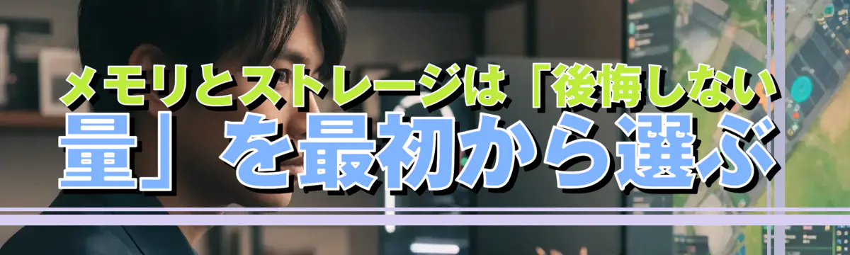 メモリとストレージは「後悔しない量」を最初から選ぶ