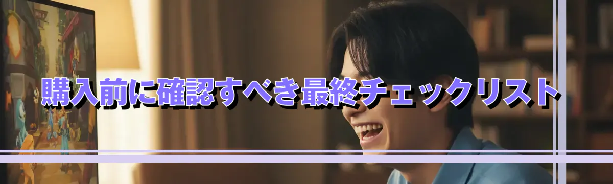 購入前に確認すべき最終チェックリスト