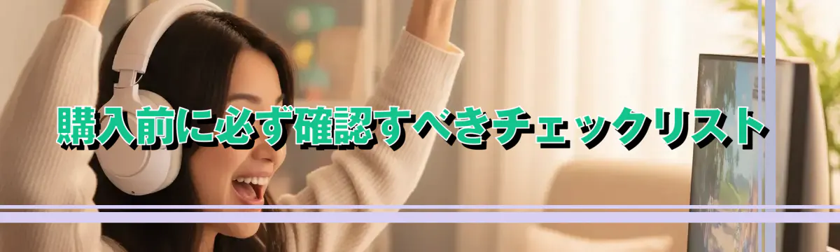 購入前に必ず確認すべきチェックリスト