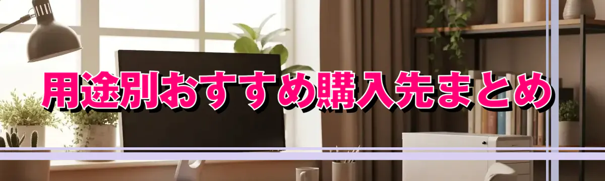 用途別おすすめ購入先まとめ